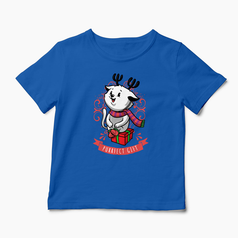Tricou Purrfect Gift - Copii-Albastru Regal